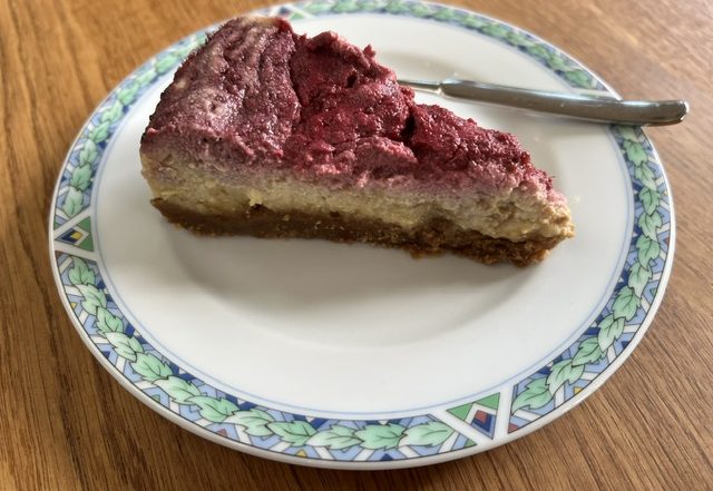 gateau au fromage vegan avec framboises franselesbrabant.nl